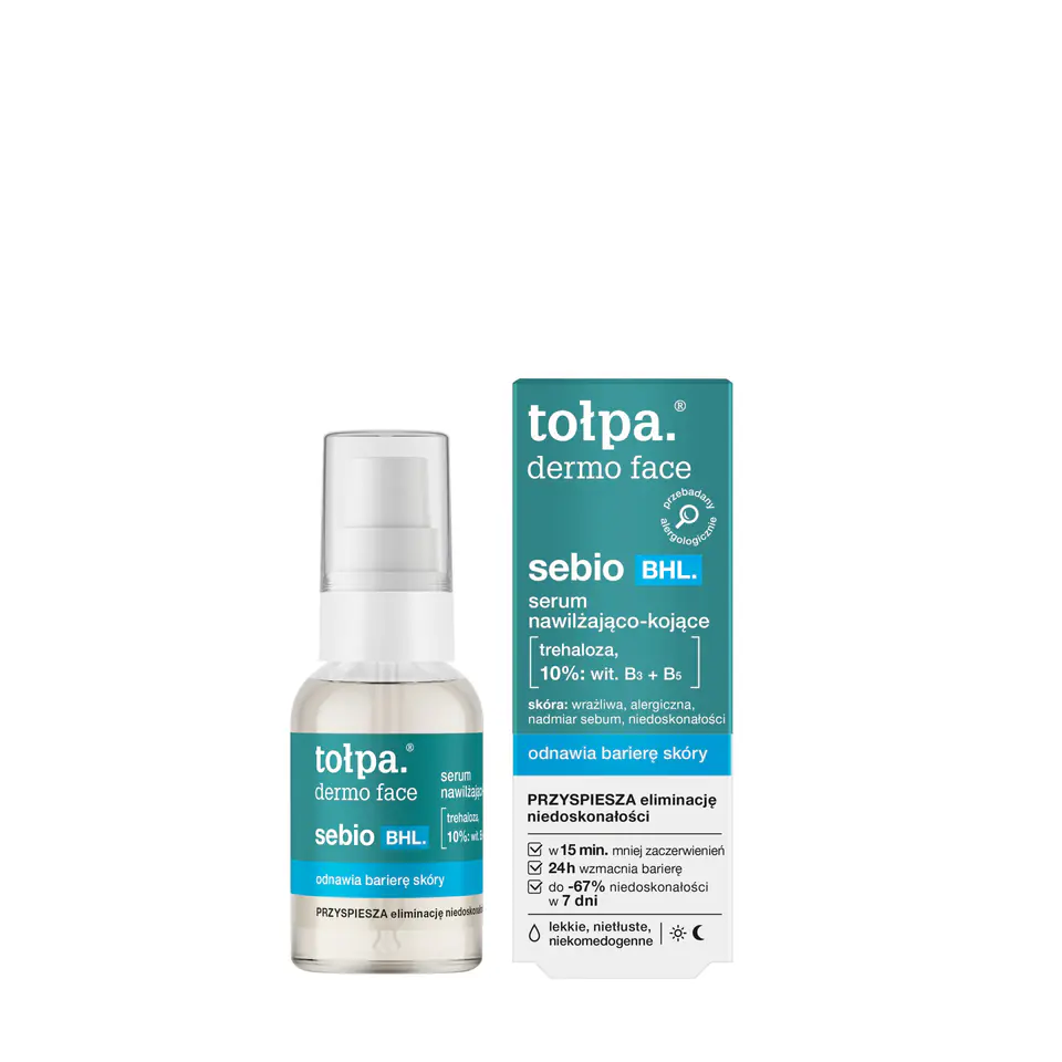 ⁨TOŁPA Dermo Face Sebio BHL Serum nawilżająco kojące na dzień i noc 30 ml⁩ w sklepie Wasserman.eu