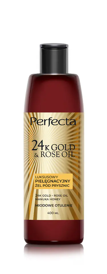 ⁨PERFECTA 24K Gold&Rose Oil Luksusowy pielęgnacyjny żel pod prysznic 400 ml⁩ w sklepie Wasserman.eu