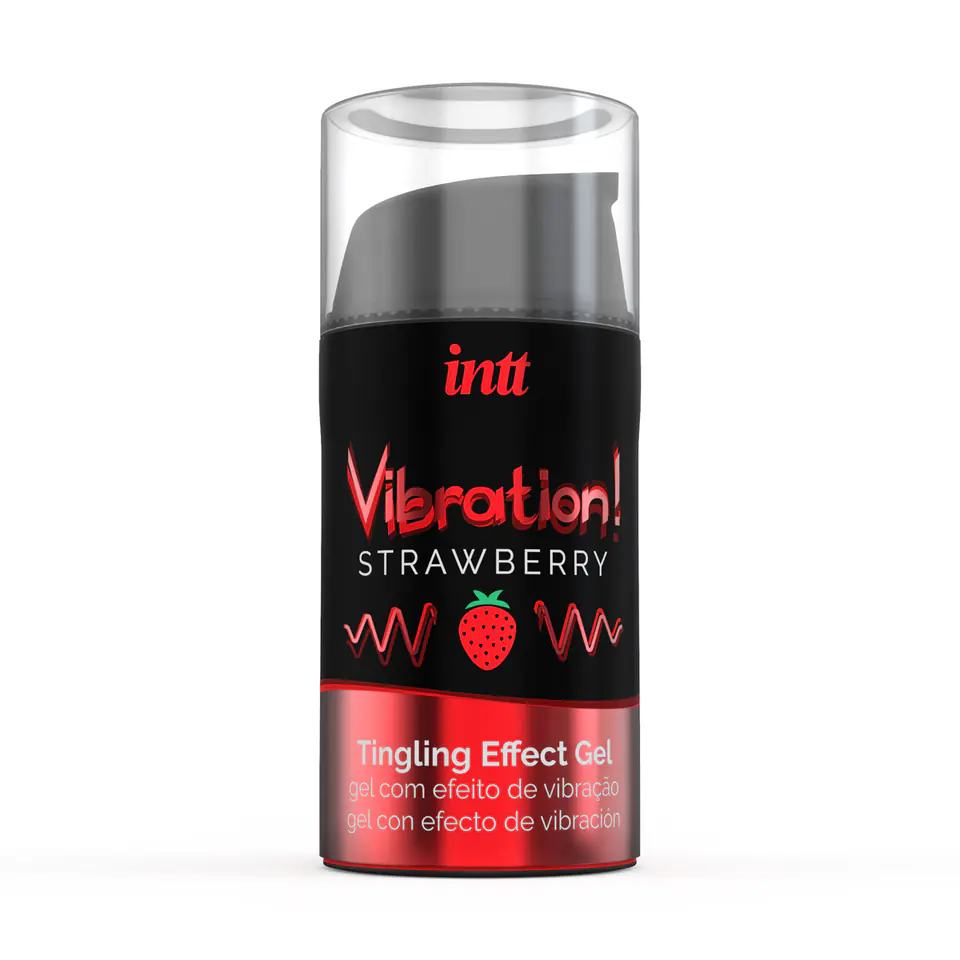 ⁨Żel VIBRATION STRAWBERRY 15 ml⁩ w sklepie Wasserman.eu