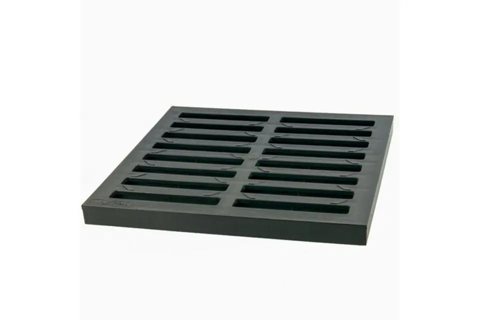 ⁨GRATING FOR MANHOLE 300*300 PVC A15 GRAPHITE⁩ at Wasserman.eu