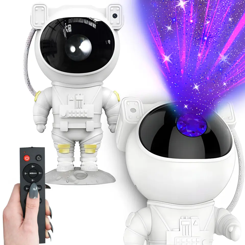 ⁨Star Projector | Bedside lamp, overhead projector | for children, in the shape of an astronaut⁩ at Wasserman.eu