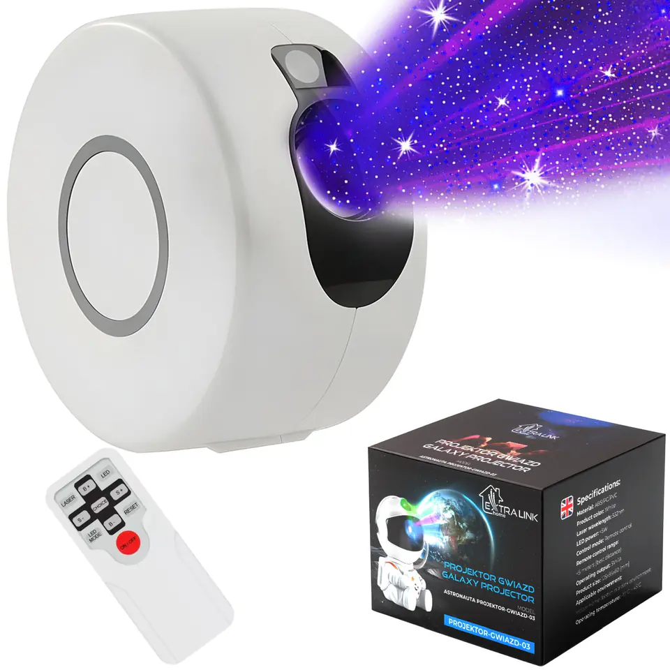 ⁨Extralink Home Space Star Projector | Bedside lamp, projector |⁩ at Wasserman.eu