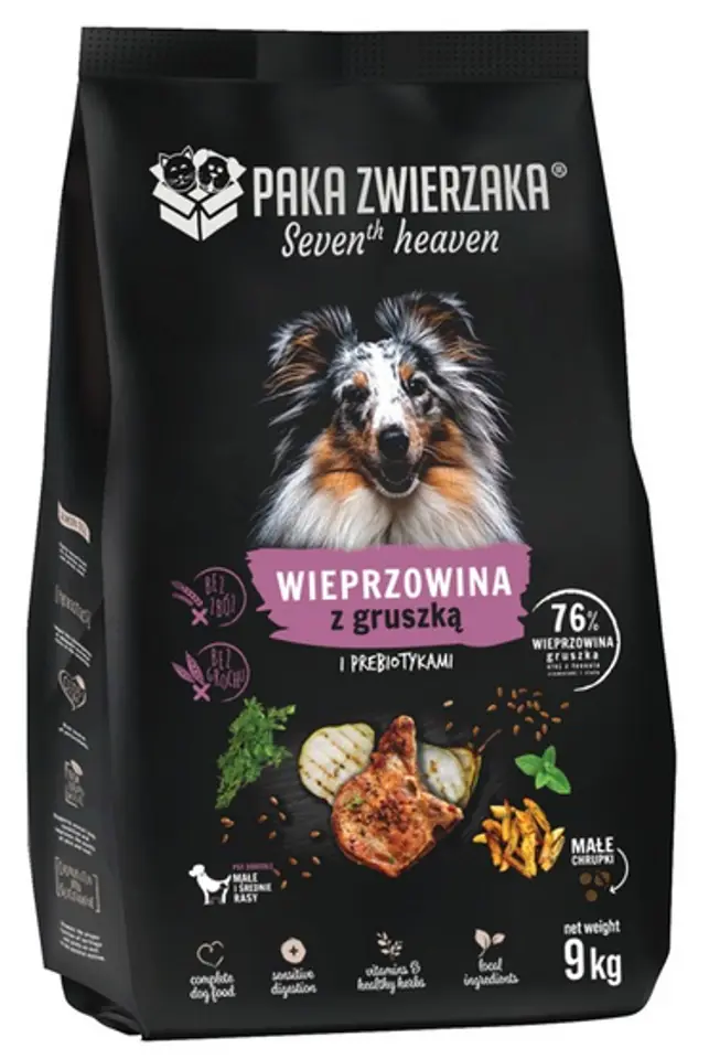 ⁨Paka Zwierzaka Seventh Heaven Wieprzowina z gruszką S 9kg⁩ w sklepie Wasserman.eu