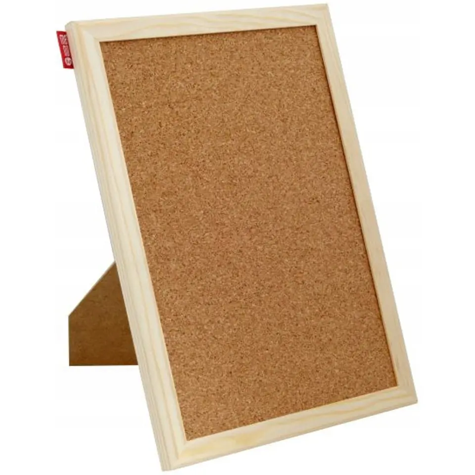 Tabliczka korkowa, nabiurkowa stojąca 30x21cm rama drewniana MEMOBE MTC030021.00.01.S.08 w sklepie Wasserman.eu
