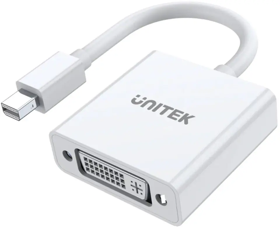 ⁨Adapter Unitek Y-6326WH miniDisplayPort na DVI⁩ w sklepie Wasserman.eu