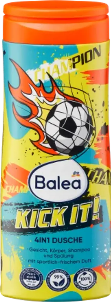 ⁨Balea Kick it!  Żel pod Prysznic i Szampon dla Dzieci 300 ml⁩ w sklepie Wasserman.eu