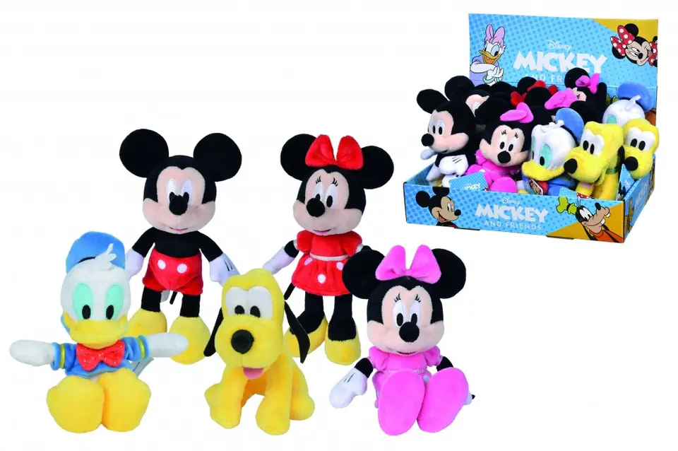 ⁨Plush toys Disney Mickey and friends 20 cm mix⁩ at Wasserman.eu