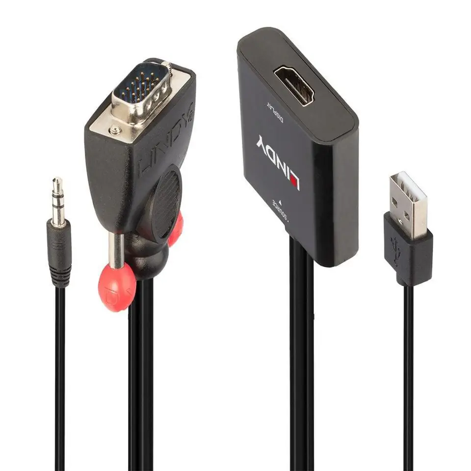⁨Lindy VGA & Audio to HDMI Converter⁩ w sklepie Wasserman.eu