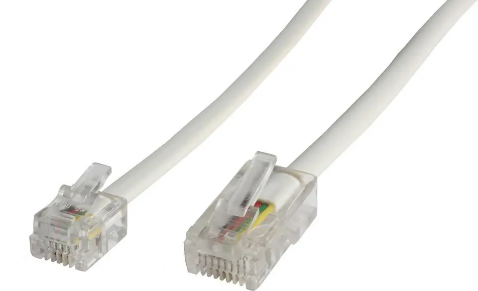 ⁨MicroConnect RJ11-RJ45 6M M/M White⁩ w sklepie Wasserman.eu