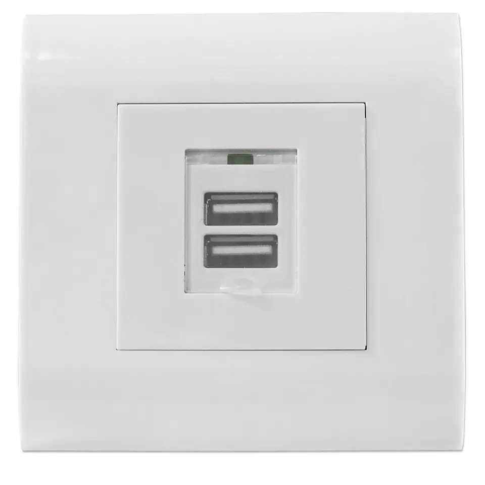 GNIAZDO 2XUSB-A 5V/2.1 PODT WH w sklepie Wasserman.eu