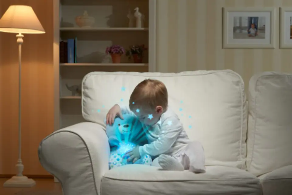 CHICCO 0M+ Miś z projektorem i muzyką, różowa przytulanka w sklepie Wasserman.eu