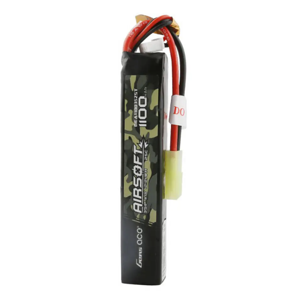 ⁨Akumulator Gens ace 25C 1100mAh 3S1P 11.1V Airsoft Gun Lipo z konektorem mini Tamiya Plug⁩ w sklepie Wasserman.eu