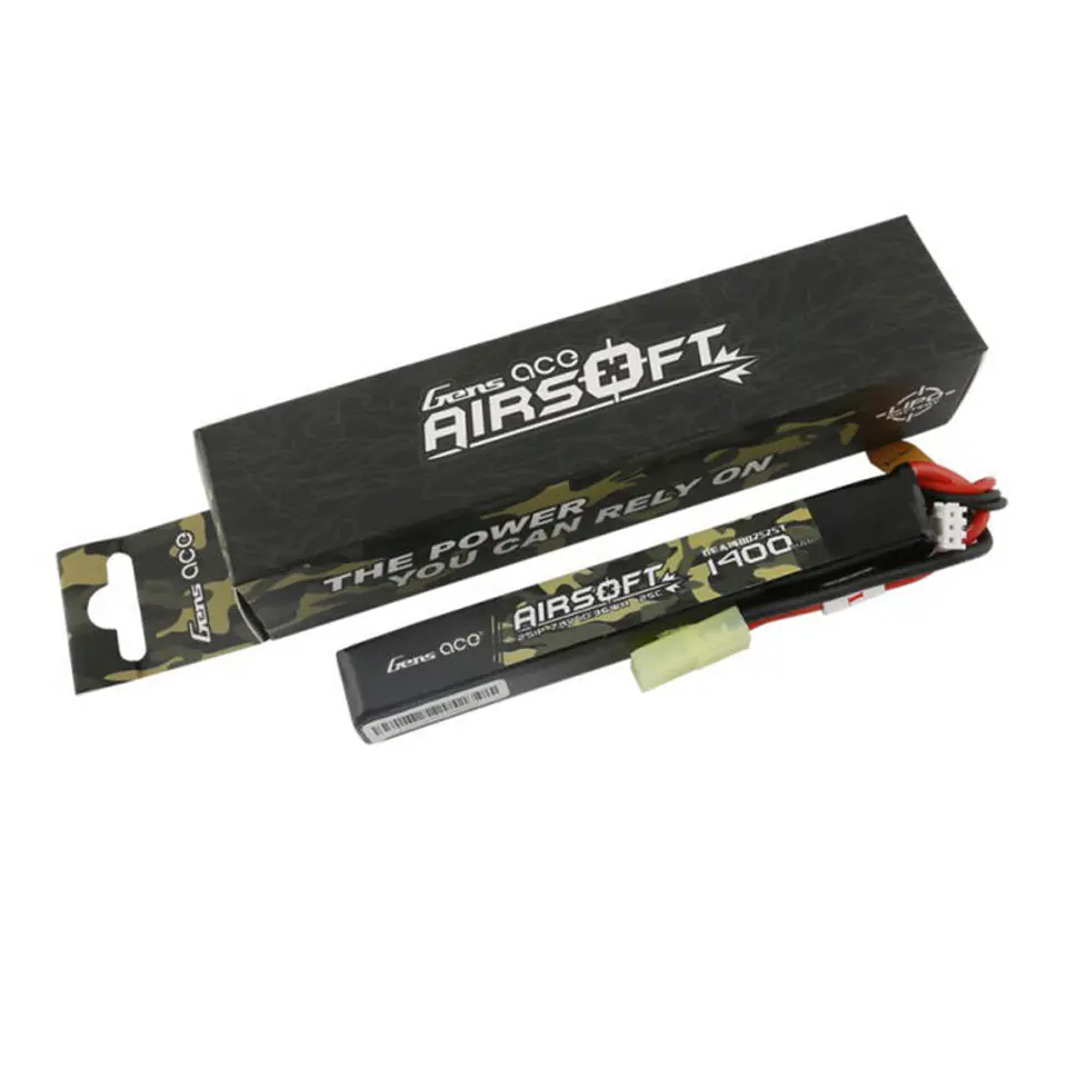 ⁨Akumulator Gens ace 25C 1400mAh 2S1P 7.4V Airsoft Gun Lipo z konektorem mini Tamiya Plug⁩ w sklepie Wasserman.eu