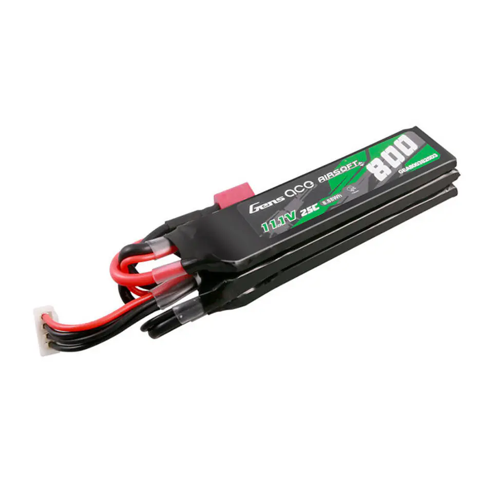 ⁨Akumulator Gens ace 25C 800mAh 3S1P 11.1V NUNCHUCK 3X Airsoft Gun Lipo z konektorem Deans(T) Plug⁩ w sklepie Wasserman.eu