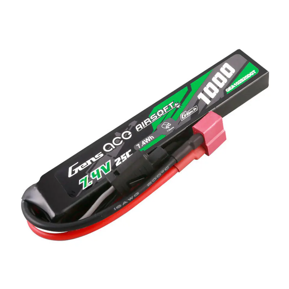 ⁨Akumulator Gens ace G-Tech 25C 1000mAh 2S1P 7.4V Airsoft Gun Lipo z konektorem T Plug⁩ w sklepie Wasserman.eu