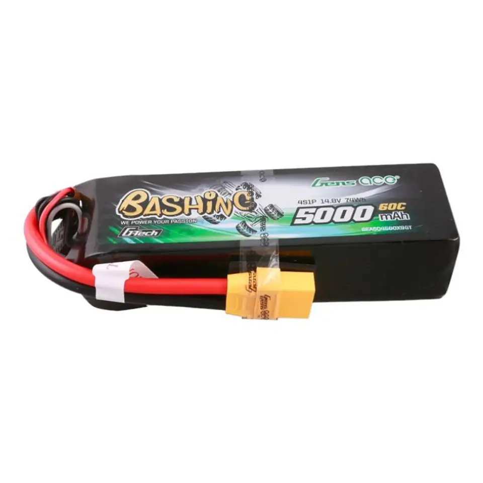 ⁨Akumulator Gens ace G-Tech 5000mAh 14.8V 4S1P 60C Lipo z konektorem XT90 Plug-Bashing Series⁩ w sklepie Wasserman.eu