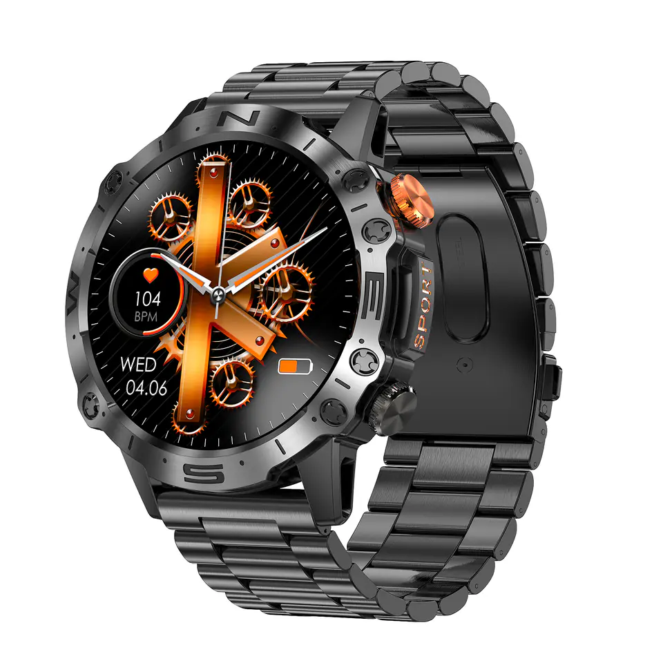 SMARTWATCH MĘSKI GRAVITY GT20-1 - AMOLED, DODATKOWY PASEK (sg024a) w sklepie Wasserman.eu