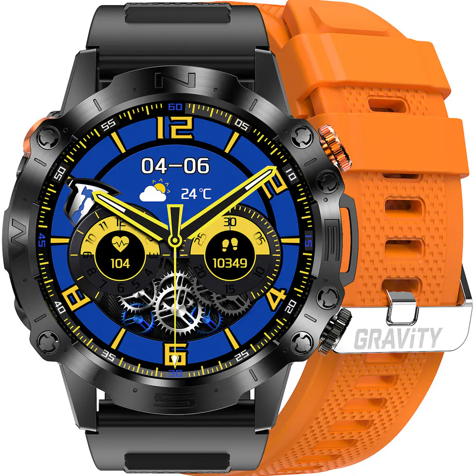 SMARTWATCH MĘSKI GRAVITY GT20-3 - AMOLED, DODATKOWY PASEK (sg024c) w sklepie Wasserman.eu