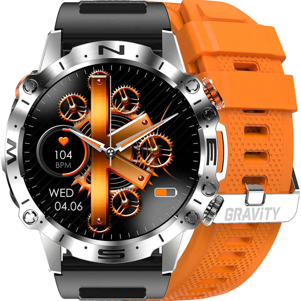 SMARTWATCH MĘSKI GRAVITY GT20-4 - AMOLED, DODATKOWY PASEK (sg024d) w sklepie Wasserman.eu