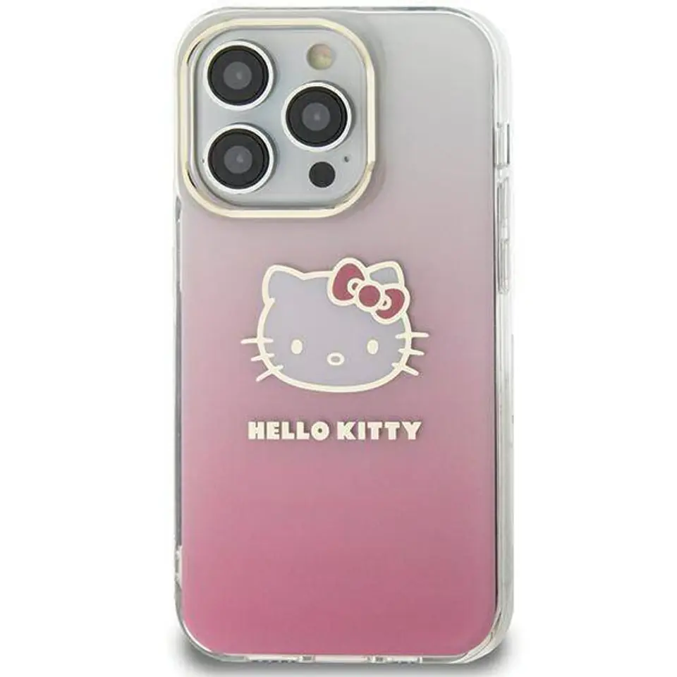 ⁨Oryginalne Etui SAMSUNG GALAXY A55 5G Hello Kitty Hardcase IML Gradient Electrop Kitty Head (HKHCSA55HDGKEP) różowe⁩ w sklepie Wasserman.eu