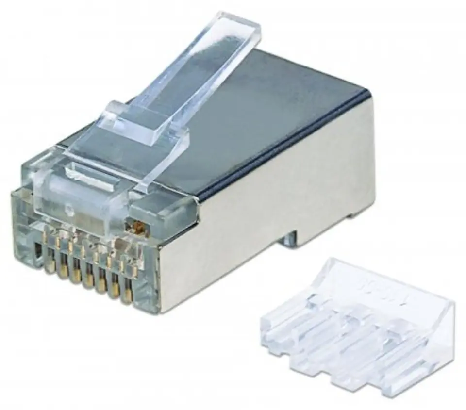 ⁨RJ45 8P/8C STP Cat6A plug for stranded/wire 50 pcs PRO line⁩ at Wasserman.eu