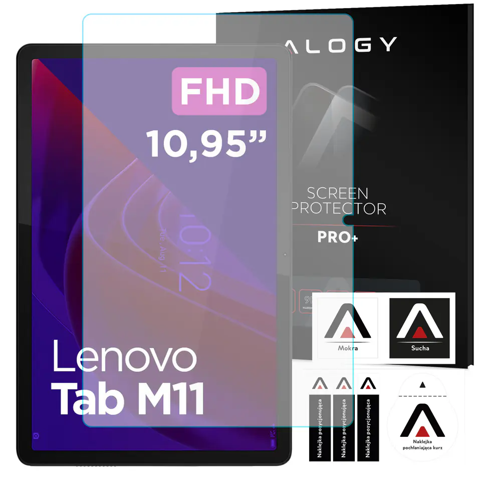 ⁨Szkło hartowane do Lenovo Tab M11 10.95" TB330FU/TB330XU/TB331FC na tablet ekran Alogy Screen Protector Pro+ 9H⁩ w sklepie Wasserman.eu