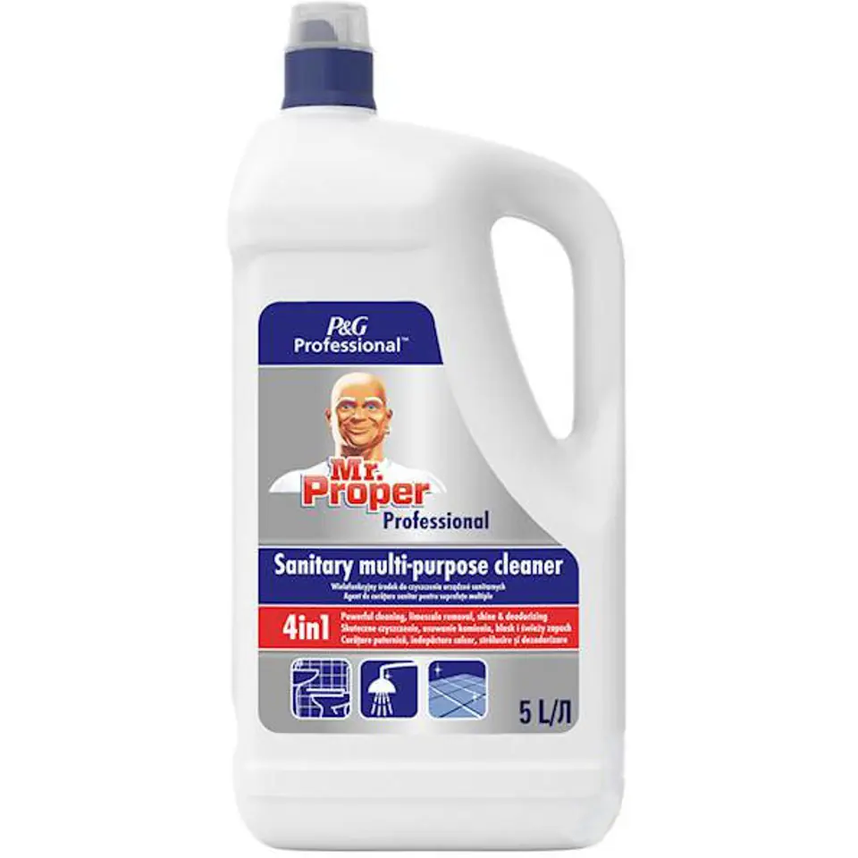 ⁨Płyn sanitarny MR.PROPER 5L wielofunkcyjny środek do czyszczenia urządzeń sanitarnych P&G Professional⁩ w sklepie Wasserman.eu