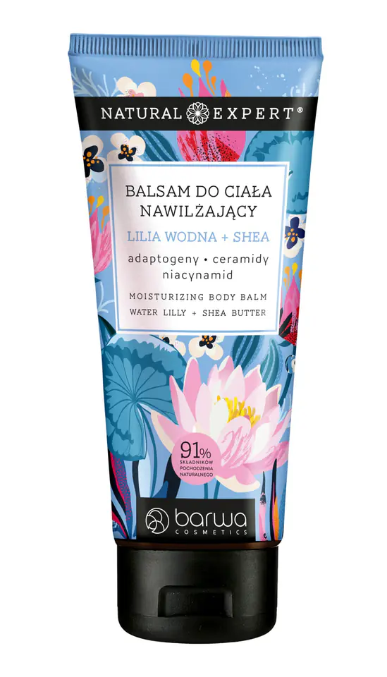 ⁨BARWA Natural Expert Balsam do ciała nawilżający Lilia wodna + Shea 200 ml⁩ w sklepie Wasserman.eu