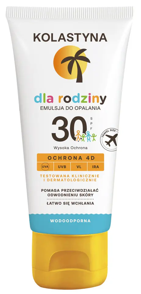 ⁨KOLASTYNA Emulsja do opalania Dla Rodziny - SPF30 (travel size) 80ml⁩ w sklepie Wasserman.eu