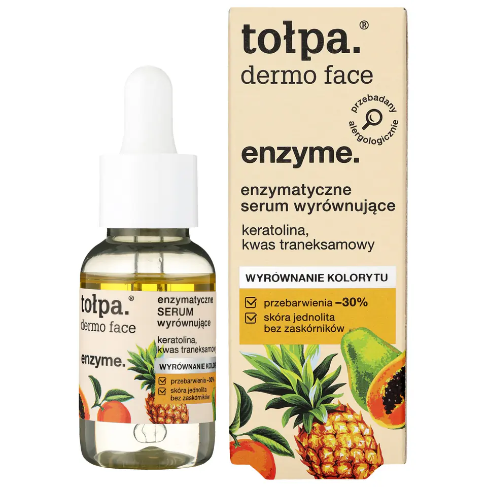 ⁨TOŁPA Dermo Face Enzyme Enzymatyczne Serum wyrównujące - wyrównanie kolorytu 30 ml⁩ w sklepie Wasserman.eu