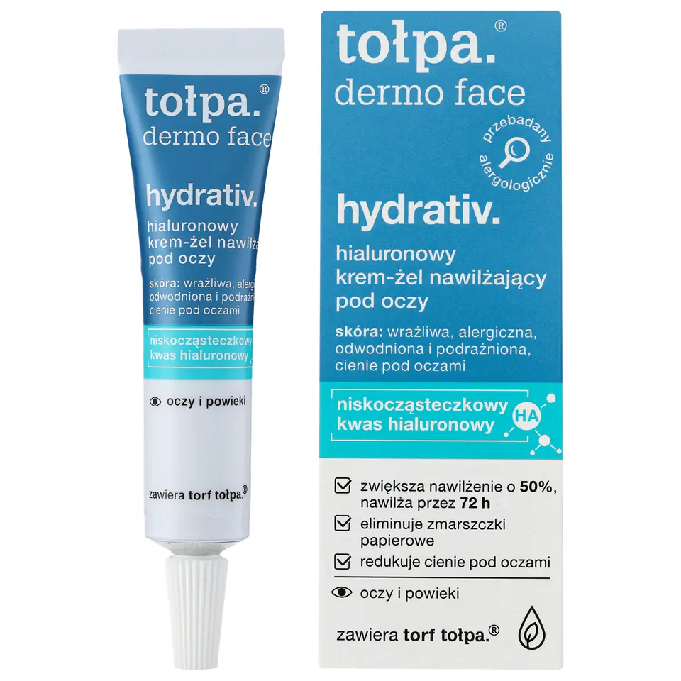 ⁨TOŁPA Dermo Face Hydrativ Hialuronowy Krem-żel nawilżający pod oczy 10 ml⁩ w sklepie Wasserman.eu