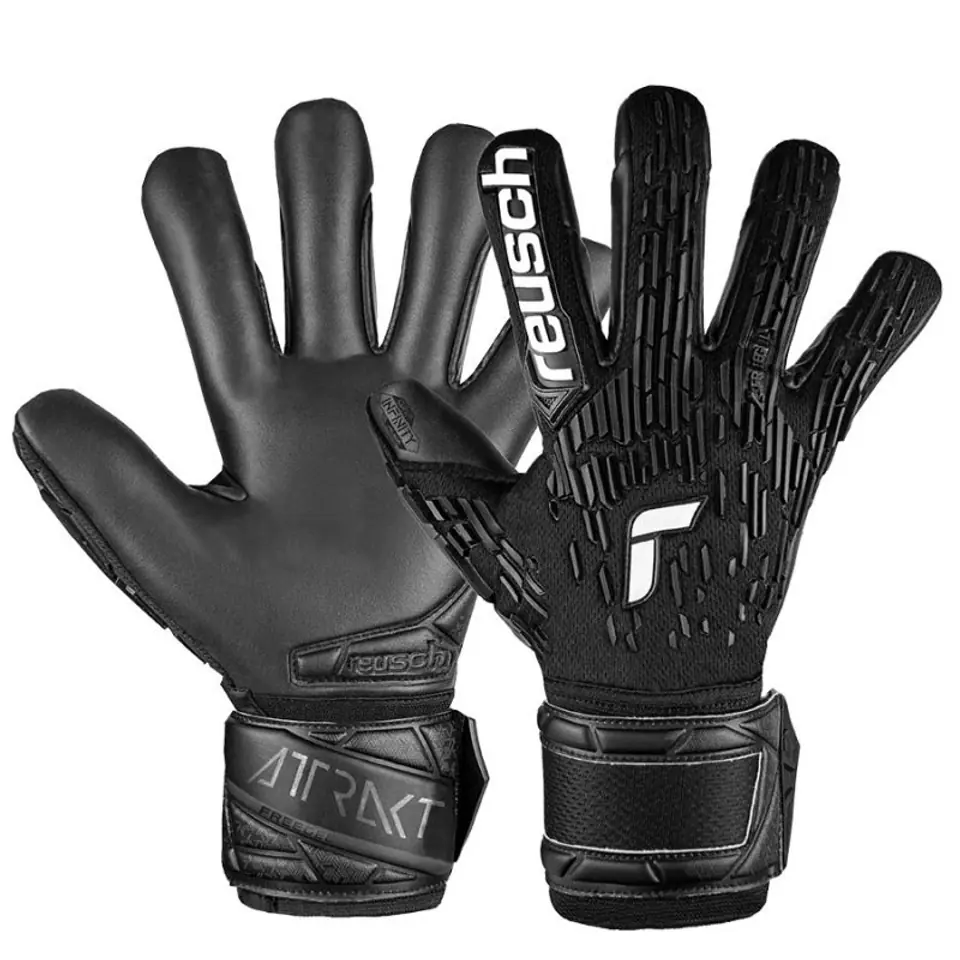 ⁨Rękawice Reusch Attrakt Freegel Infinity Finger Support (kolor Czarny, rozmiar 8)⁩ w sklepie Wasserman.eu