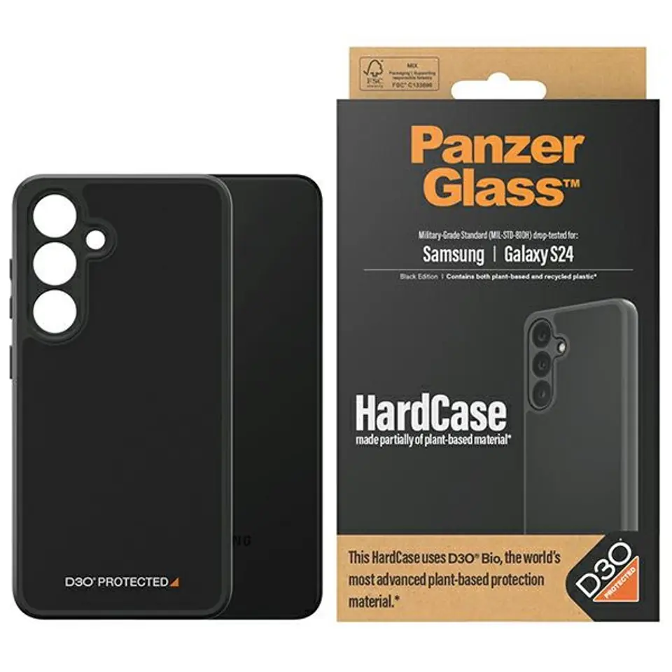 PanzerGlass HardCase Sam S24 S921 D3O 3xMilitary grade czarny/black 1216 w sklepie Wasserman.eu