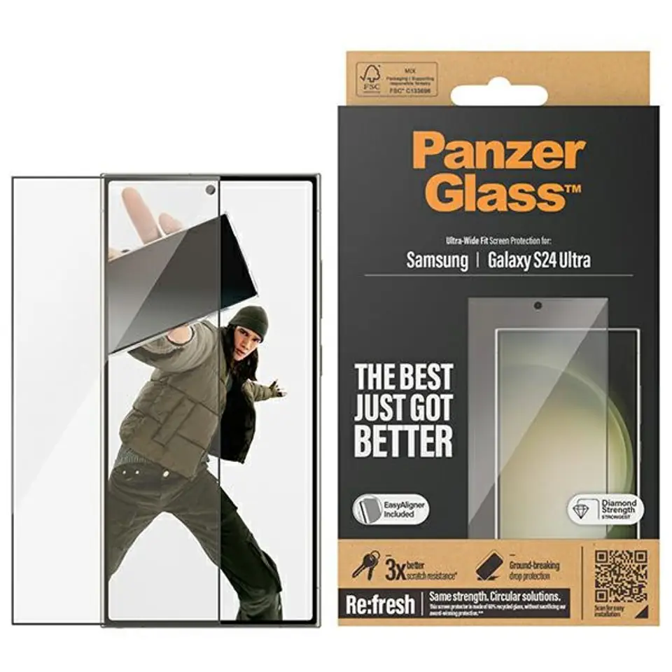 ⁨PanzerGlass Ultra-Wide Fit Sam S24 Ultra S928 Screen Protection 7352 z aplikatorem⁩ w sklepie Wasserman.eu