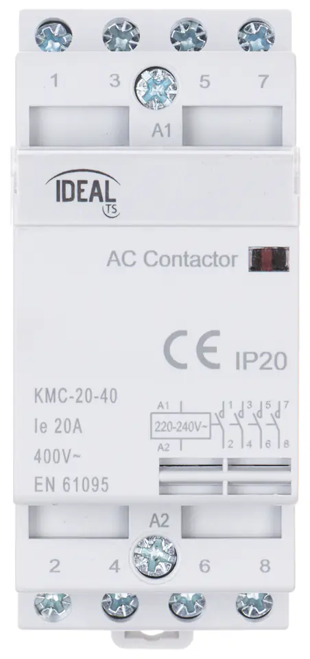 ⁨STYCZNIK MODUŁOWY KMC-20-40 20 A 400 V AC IDEAL⁩ w sklepie Wasserman.eu