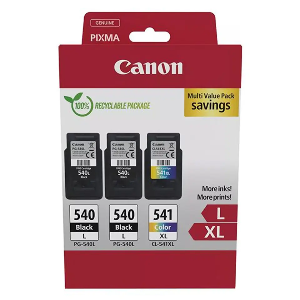 ⁨Canon Photo Value Pack oryginalny ink / tusz PG-540L*2/CL-541XL, 5224B017, black/color, Multi-pack⁩ w sklepie Wasserman.eu