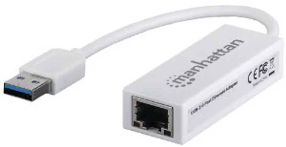 ⁨Karta sieciowa przewodowa MANHATTAN Adapter Hi-Speed USB 2.0 506731⁩ w sklepie Wasserman.eu