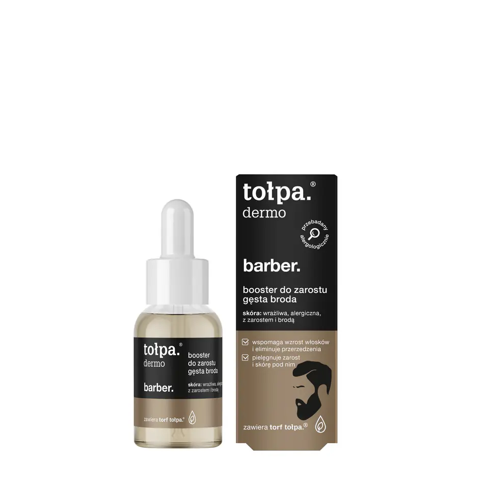 ⁨TOŁPA Dermo Barber Booster do zarostu gęsta broda 30 ml⁩ w sklepie Wasserman.eu