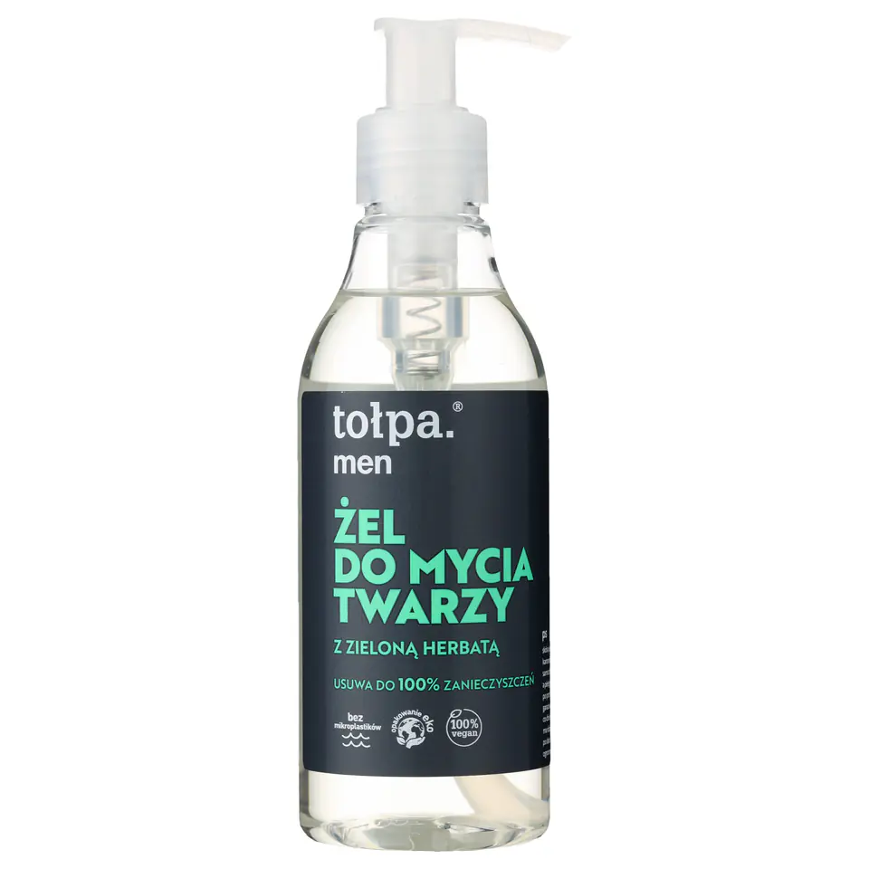 ⁨TOŁPA Men Żel do mycia twarzy z zieloną herbatą 195 ml⁩ w sklepie Wasserman.eu