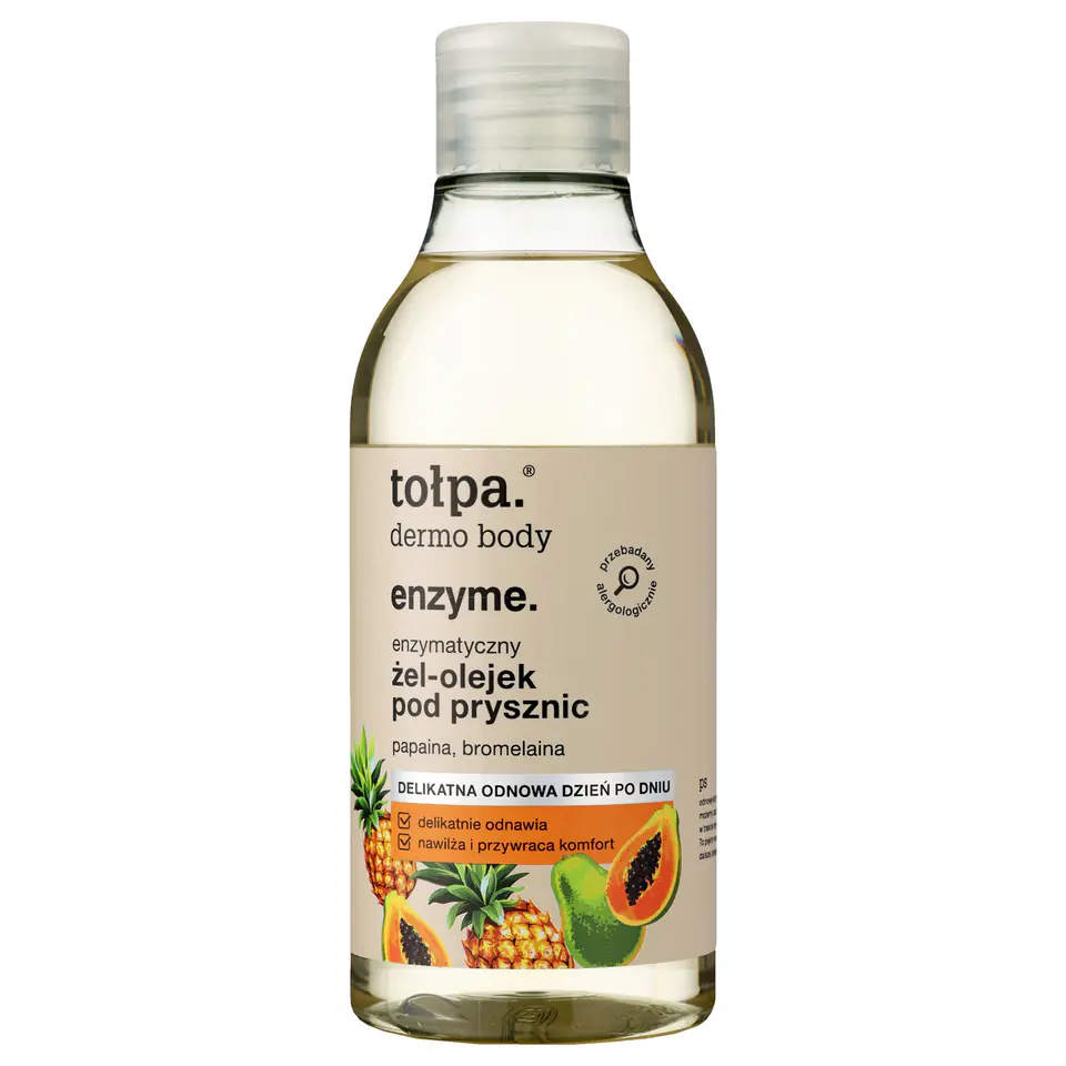 ⁨TOŁPA Dermo Body Enzyme Żel-olejek pod prysznic enzymatyczny delikatny 300 ml⁩ w sklepie Wasserman.eu