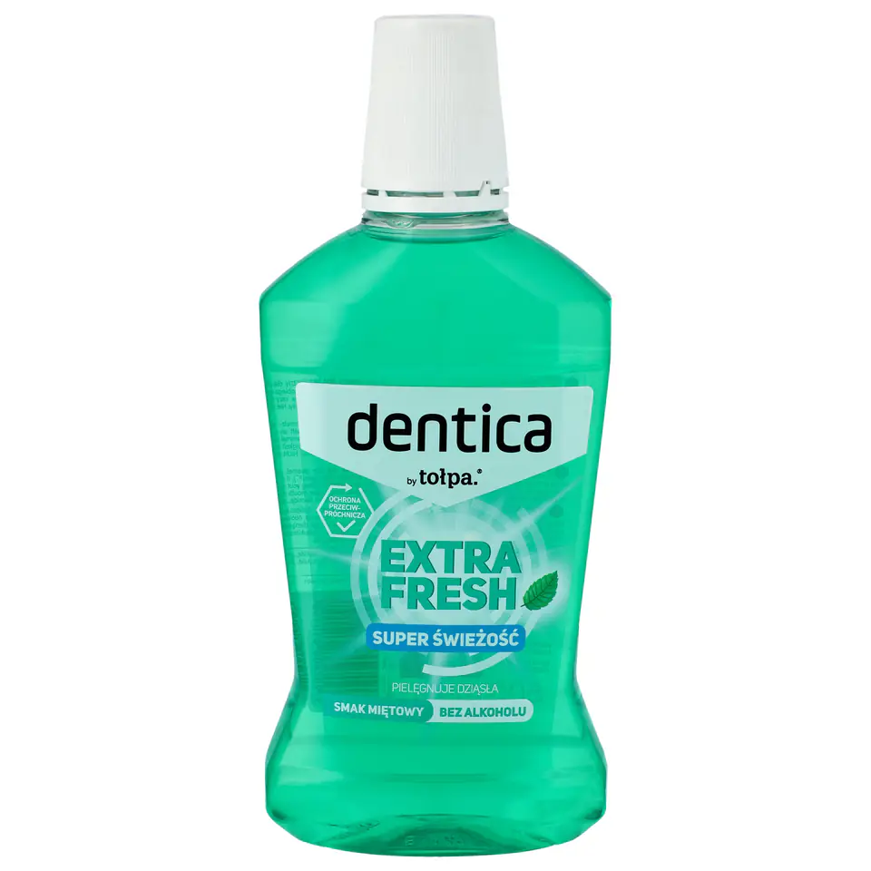 ⁨TOŁPA Dentica Extra Fresh Płyn do płukania jamy ustnej miętowy 500 ml⁩ w sklepie Wasserman.eu