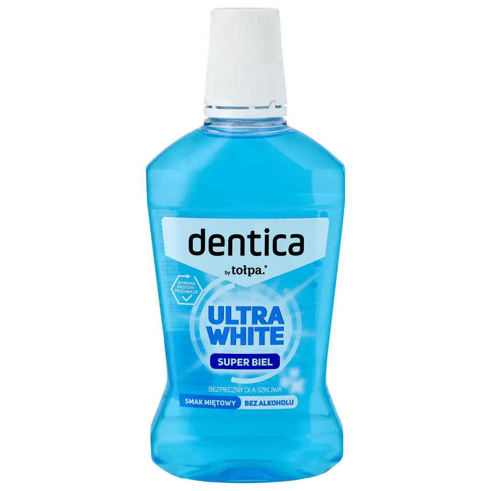 ⁨TOŁPA Dentica Ultra White Płyn do płukania jamy ustnej wybielający miętowy 500 ml⁩ w sklepie Wasserman.eu