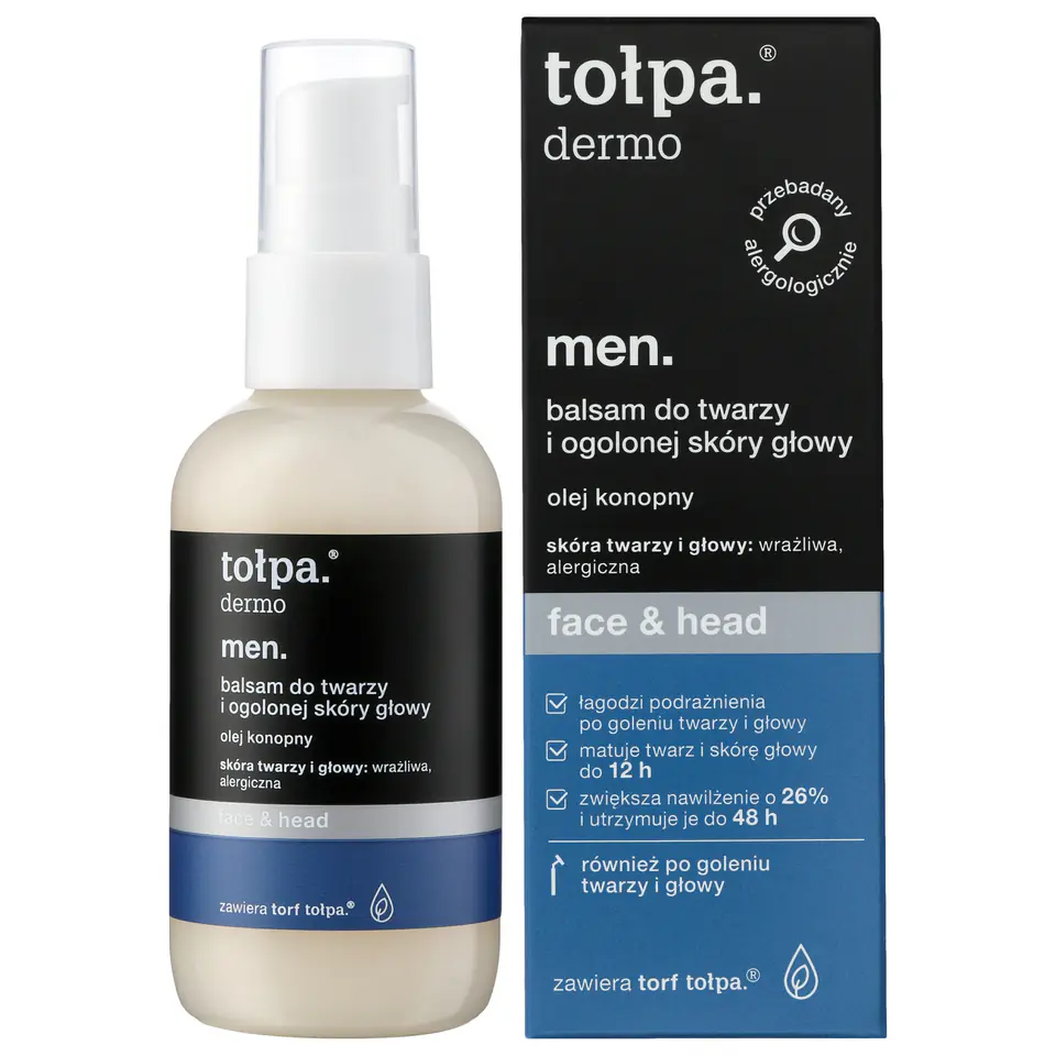 ⁨TOŁPA Dermo Men Balsam do twarzy i ogolonej skóry głowy Face & Head 75 ml⁩ w sklepie Wasserman.eu