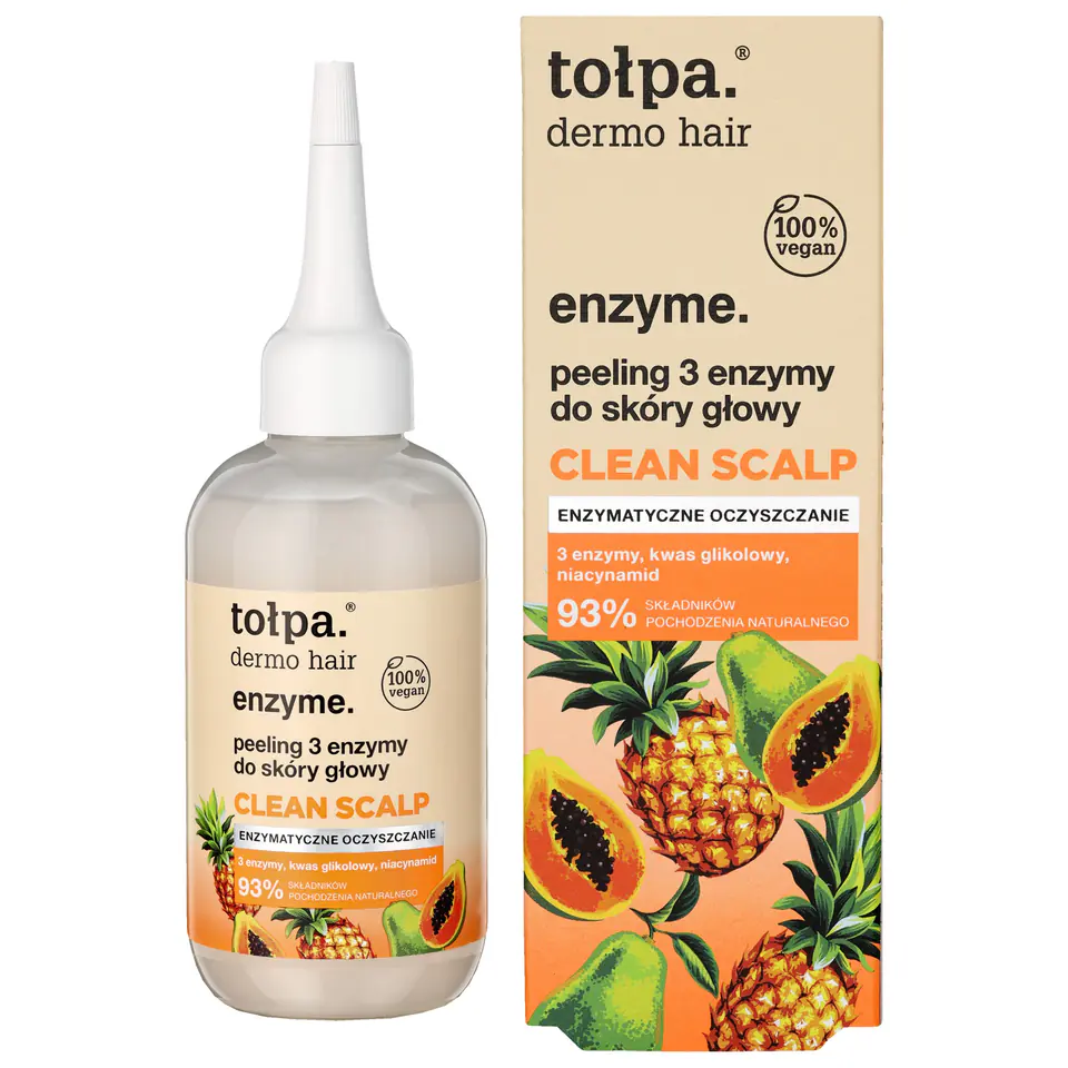 ⁨TOŁPA Dermo Hair Enzyme Peeling 3 enzymy do skóry głowy Clean Scalp 100 ml⁩ w sklepie Wasserman.eu