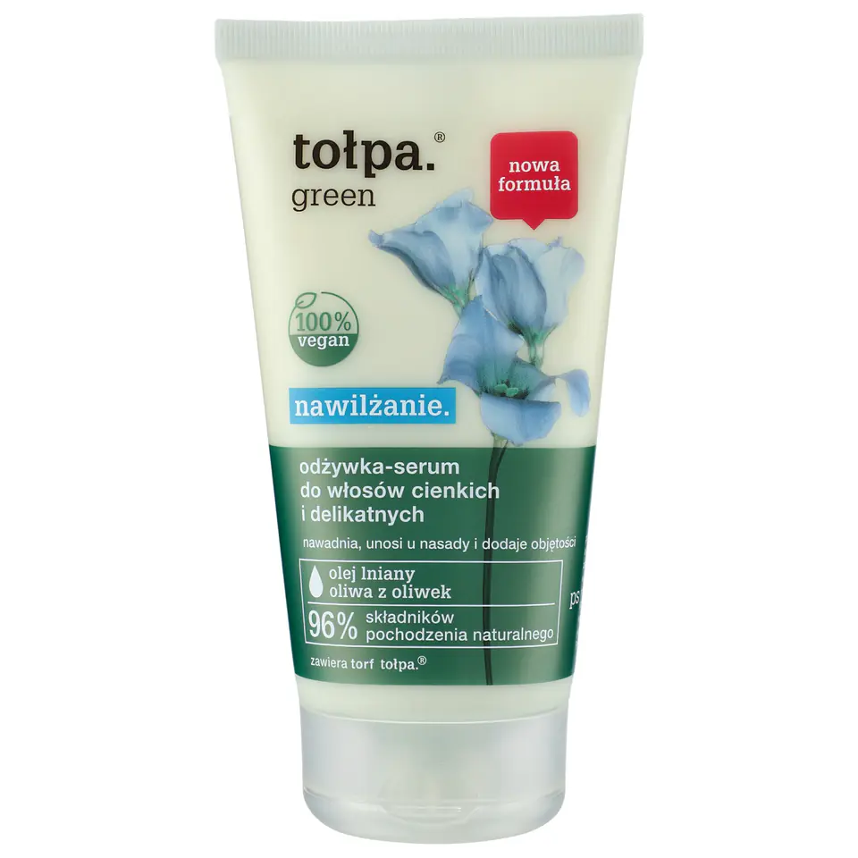 ⁨TOŁPA Green Nawilżanie Odżywka-serum do włosów cienkich i delikatnych 150 ml⁩ w sklepie Wasserman.eu