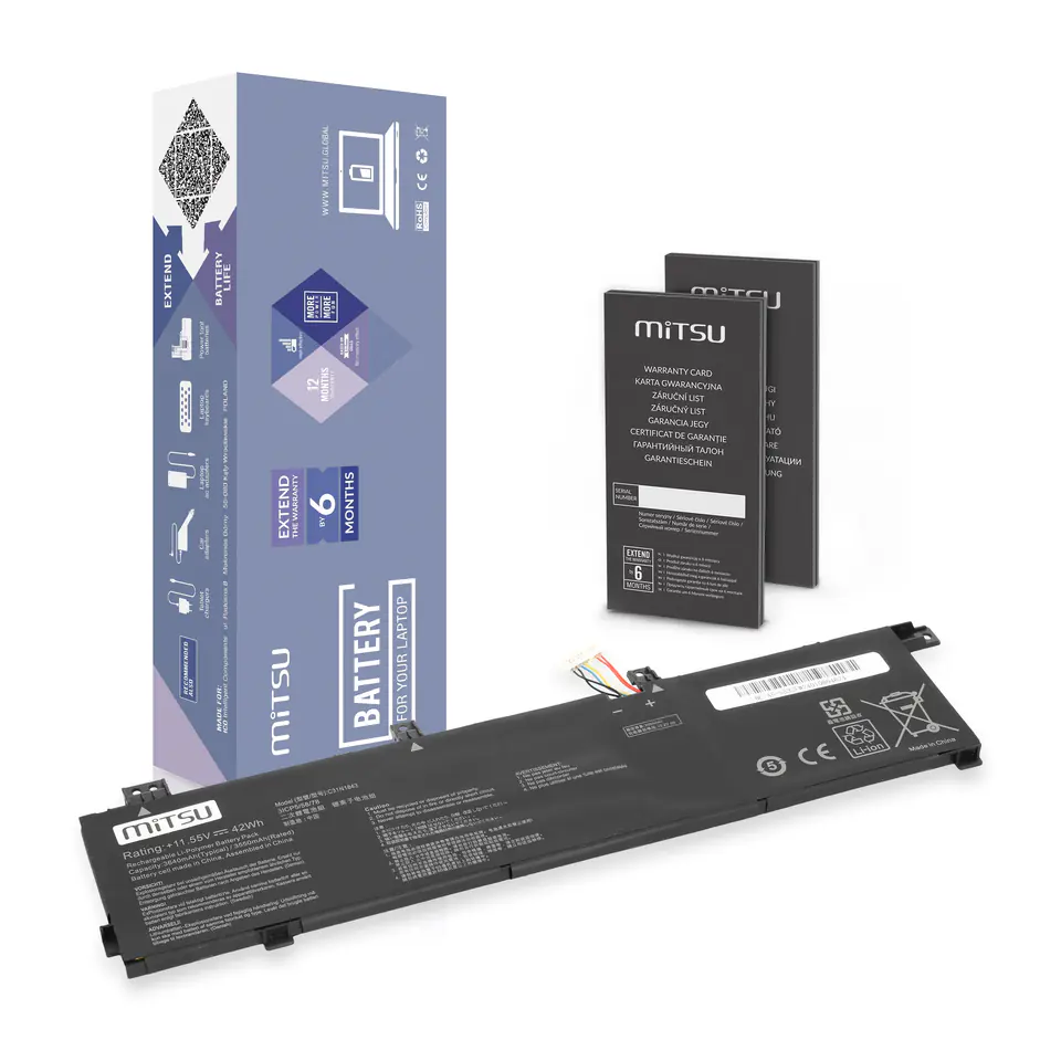 ⁨Bateria Mitsu do Asus VivoBook S14 S432F, S15 S532F⁩ w sklepie Wasserman.eu