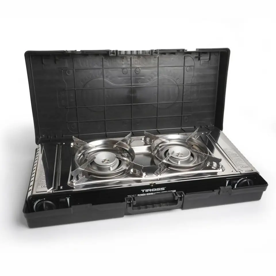 ⁨TIROSS Two-Burner Tourist Gas Stove TS267⁩ at Wasserman.eu