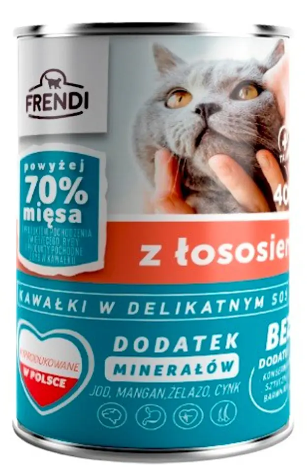 ⁨Frendi puszka dla kota z łososiem w sosie 400 g⁩ w sklepie Wasserman.eu