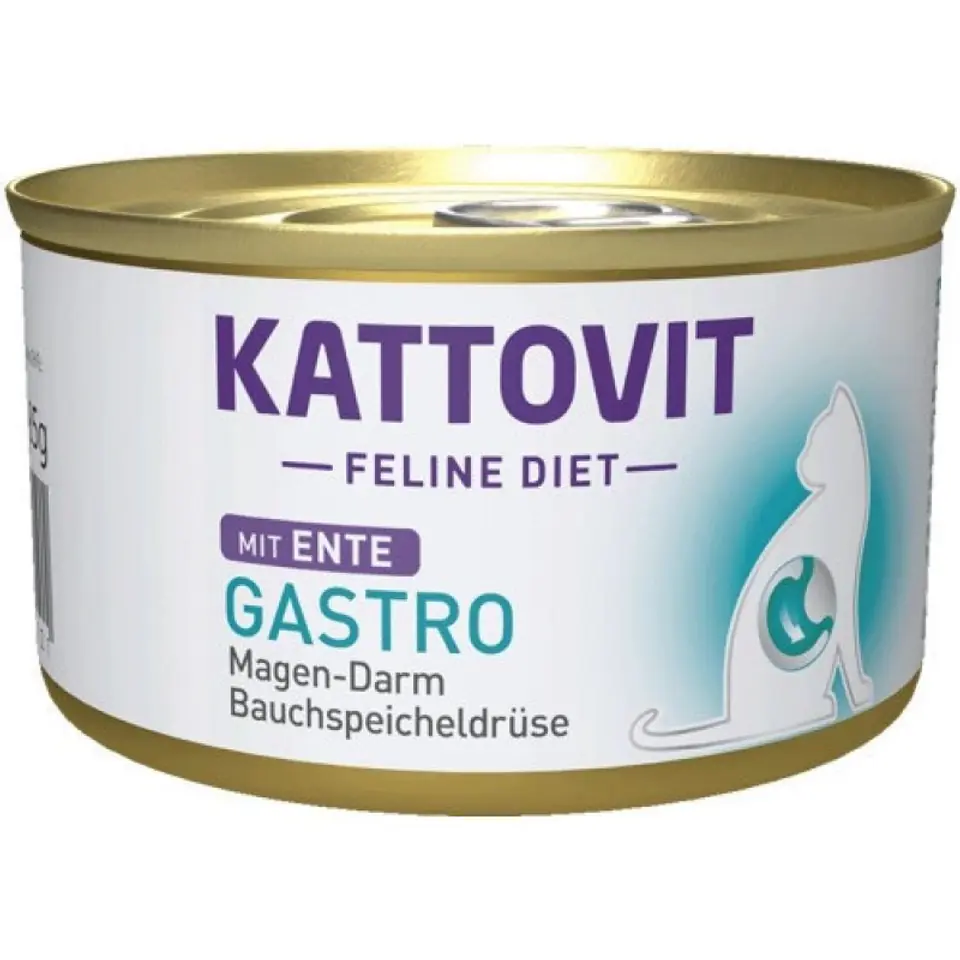 ⁨KATTOVIT Feline Diet Gastro Duck - wet cat food - 85g⁩ at Wasserman.eu