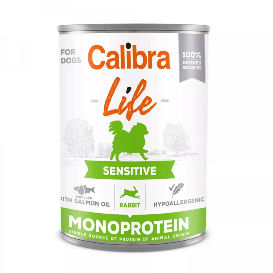 ⁨CALIBRA LIFE Sensitive rabbit - wet dog food - 0.4kg⁩ at Wasserman.eu